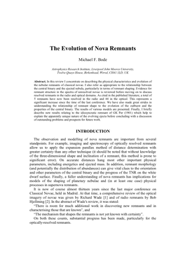 The Evolution of Nova Remnants
