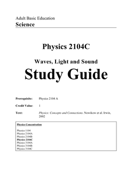 Physics 2104C Study Guide 2005-06Opens in New Window