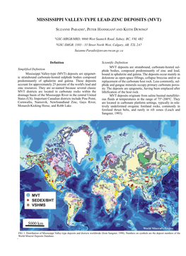 Mississippi Valley-Type Lead-Zinc Deposits (Mvt)