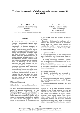 Tracking the Dynamics of Kinship and Social Category Terms with Austkin II