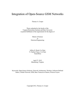 Integration of Open-Source GSM Networks