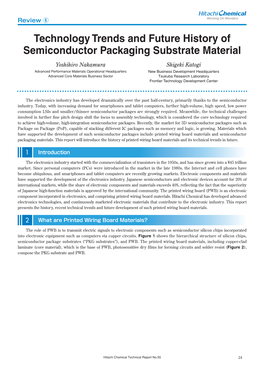 Technology Trends and Future History of Semiconductor Packaging Substrate Material