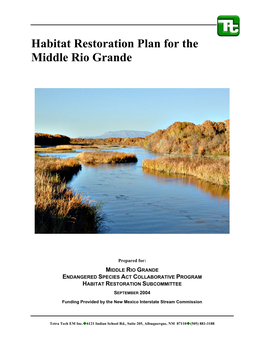 Habitat Restoration Plan for the Middle Rio Grande