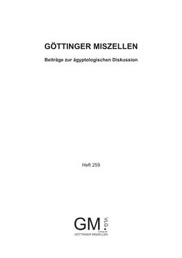 Göttinger Miszellen