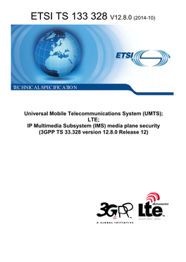 IMS) Media Plane Security (3GPP TS 33.328 Version 12.8.0 Release 12)