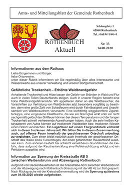 Aktuell 14.08.2020