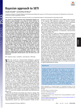 Bayesian Approach to SETI