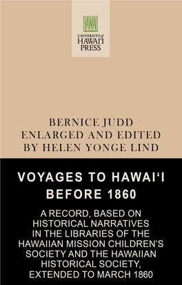 Voyages to Hawaii Before 1860
