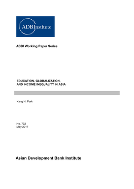 Education, Globalization, and Income Inequality in Asia