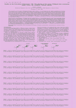 Studies in the Ericoideae (Ericaceae)