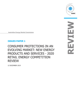 2020 Retail Energy Competition Review, 12 December 2019