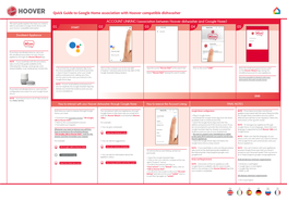 Quick Guide to Google Home Association with Hoover Compatible Dishwasher
