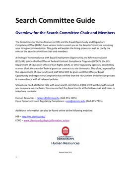 Search Committee Guide