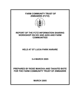 Farm Community Trust of Zimbabwe (Fctz)