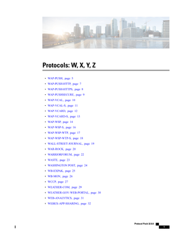 Protocols: W, X, Y, Z