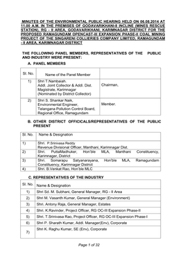 Page 1 of 32 MINUTES of the ENVIRONMENTAL PUBLIC