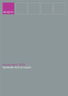 Annual Report 2002 Syndicate 623 at Lloyd's