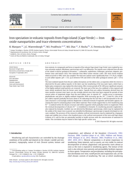 Iron Speciation in Volcanic Topsoils from Fogo Island (Cape Verde) — Iron Oxide Nanoparticles and Trace Elements Concentrations