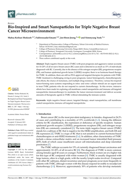 Bio-Inspired and Smart Nanoparticles for Triple Negative Breast Cancer Microenvironment