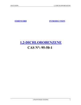 1,2-Dichlorobenzene Cas N°: 95-50-1