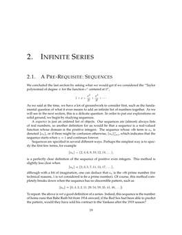 2. Infinite Series