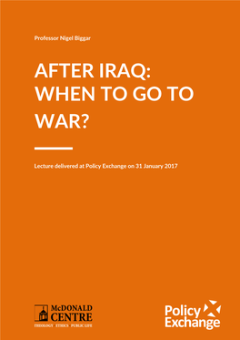 After Iraq: When to Go to War?