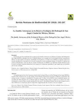 193-207 La Familia Asteraceae En La Reserva Ecológica Del Pedregal De