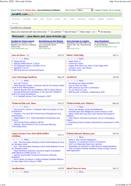 Sun Java, J2EE - News and Articles