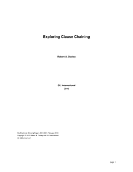 Exploring Clause Chaining