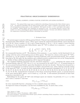 Arxiv:2001.05565V1 [Math.FA] 15 Jan 2020 N[,5,8] Ie Number a Given 81]