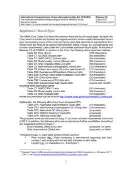 Supplement C. Record Types