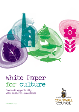 White Paper for Culture Economic Opportunity with Cultural Excellence