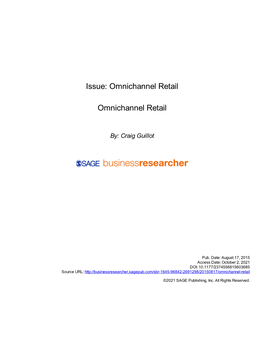 Omnichannel Retail Omnichannel Retail