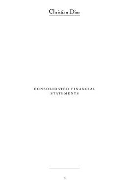 Consolidated Financial Statements