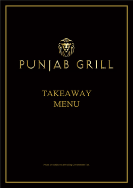 Takeaway Menu