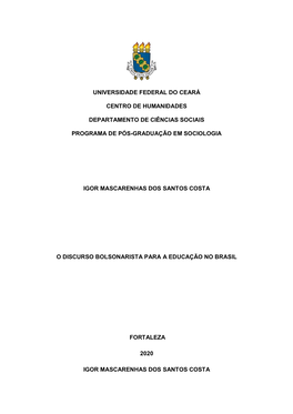 Universidade Federal Do Ceará Centro De