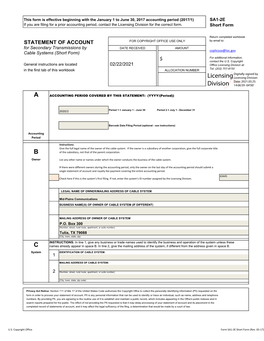 Licensing Division for the Correct Form