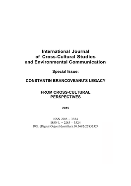Constantin Brancoveanu's Legacy from Cross-Cultural Perspectives