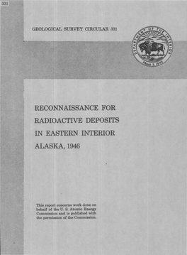Reconnaissance for Radioactive Deposits in Eastern Interior Alaska, 1946