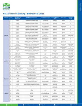 Internet Banking - Bill Payment Guide