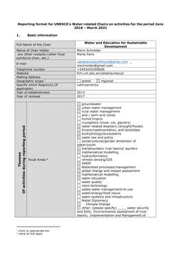 National Report on Ihp Related Activities