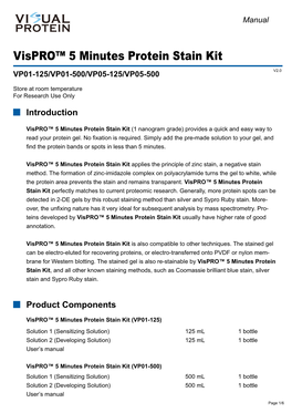 Vispro™ 5 Minutes Protein Stain Kit