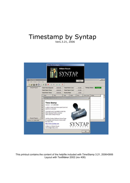 Timestamp Manual