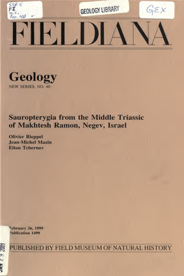 Sauropterygia from the Middle Triassic of Makhtesh Ramon, Negev, Israel