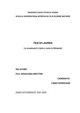 Tesi Di Laurea