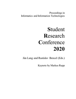 Student Research Conference 2020