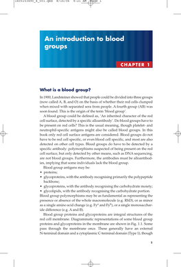 An Introduction to Blood Groups