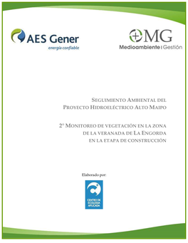 Seguimiento Ambiental Del Proyecto Hidroeléctrico Alto Maipo