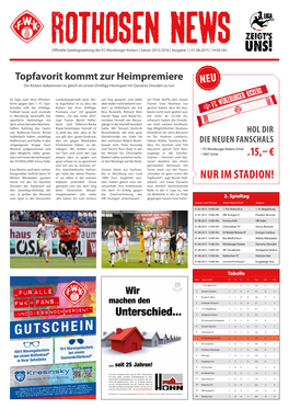 Rothosen News Ausgabe 1 / Saison 2015/16 / 3