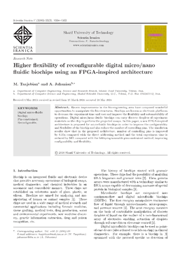 Higher Exibility of Recon Gurable Digital Micro/Nano Uidic Biochips Using an FPGA-Inspired Architecture